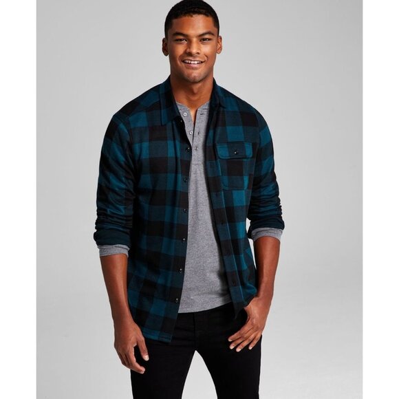 And Now This Mens Plaid Long-Sleeve Button-up Shirt, Green, Size XXL, NWT - Picture 1 of 5